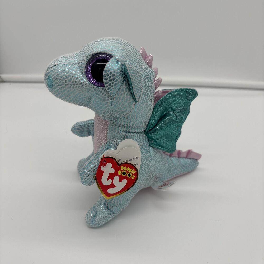 Ty Beanie Boos - HOLLY the Dragon Claire's Excl. 6" NEW MWMTs Stuffed Animal Toy